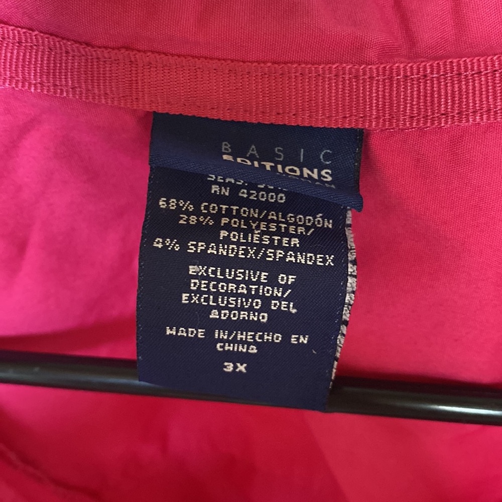 Basics Edition Woman Size 3X Pink Blouse - Picture 10 of 17